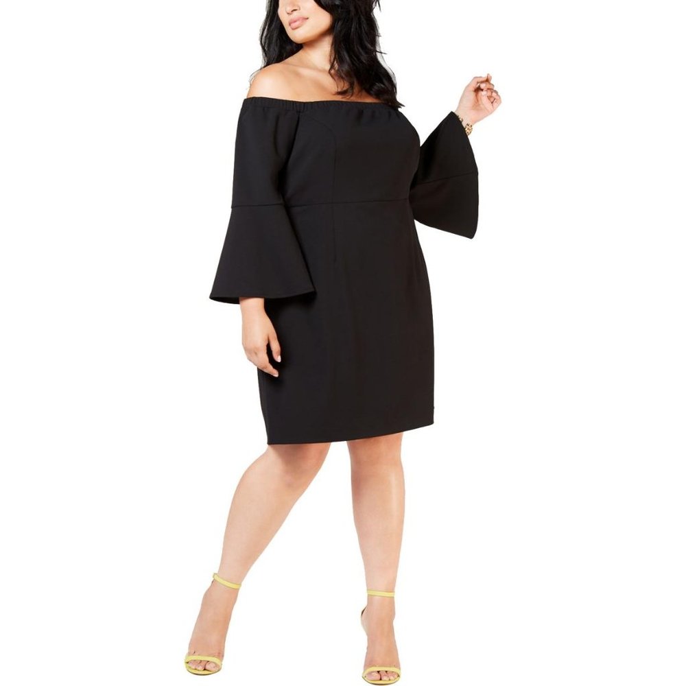 Betsey Johnson  Off-The-Shoulder Bell Sleeve Dress